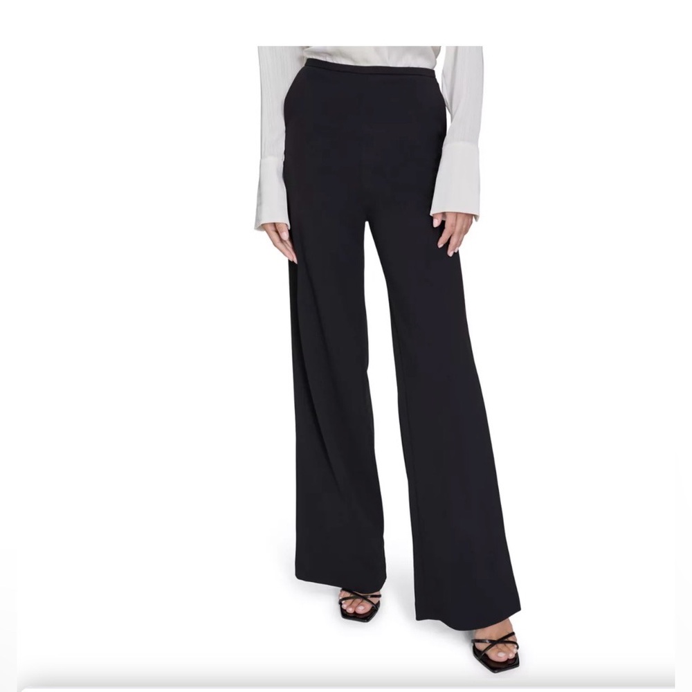 Halston Elegant Black Wide-Leg Women's Pants NWT size 12